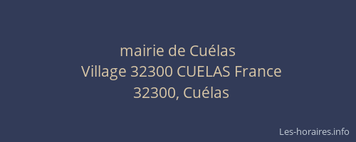 mairie de Cu&eacute;las
