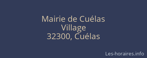 Mairie de Cuélas