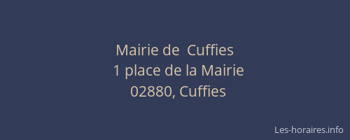 Mairie de  Cuffies