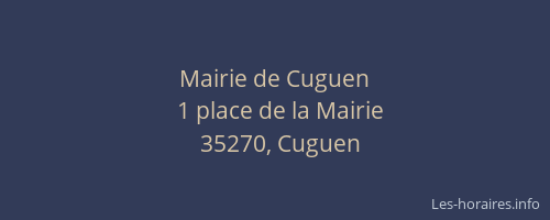 Mairie de Cuguen
