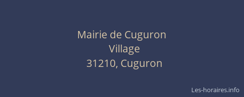 Mairie de Cuguron