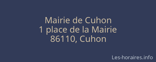 Mairie de Cuhon