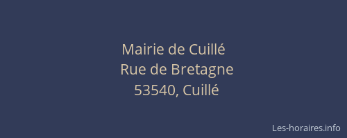 Mairie de Cuillé