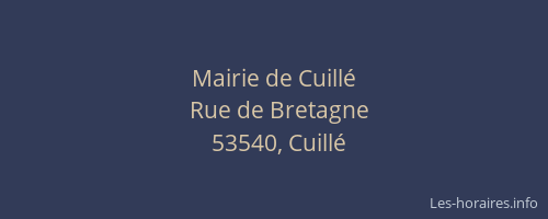 Mairie de Cuill&eacute;