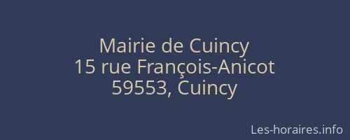 Mairie de Cuincy