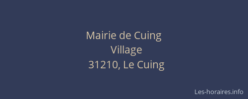 Mairie de Cuing