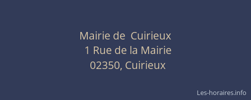 Mairie de  Cuirieux