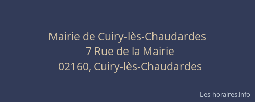Mairie de Cuiry-lès-Chaudardes