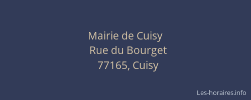 Mairie de Cuisy