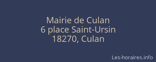 Mairie de Culan