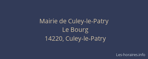 Mairie de Culey-le-Patry