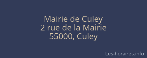Mairie de Culey