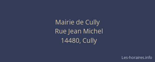 Mairie de Cully