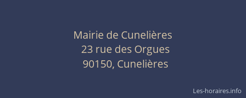 Mairie de Cuneli&egrave;res