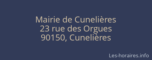 Mairie de Cunelières