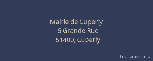 Mairie de Cuperly