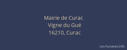 Mairie de Curac