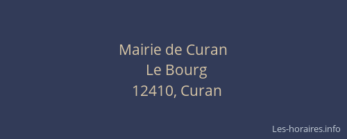 Mairie de Curan