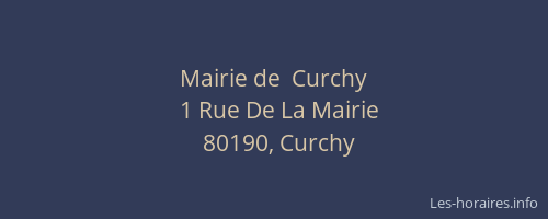 Mairie de  Curchy