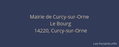 Mairie de Curcy-sur-Orne