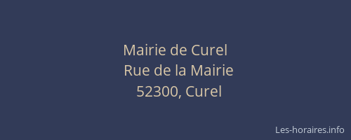 Mairie de Curel