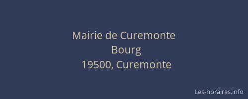 Mairie de Curemonte