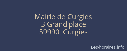 Mairie de Curgies