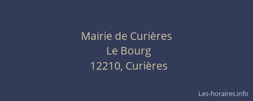 Mairie de Curi&egrave;res