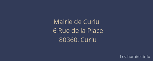 Mairie de Curlu
