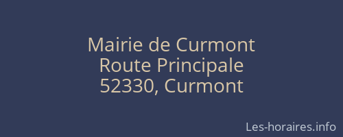Mairie de Curmont
