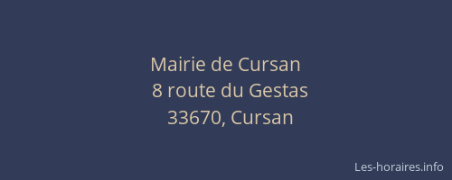 Mairie de Cursan