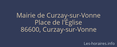 Mairie de Curzay-sur-Vonne