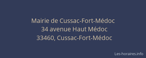 Mairie de Cussac-Fort-M&eacute;doc