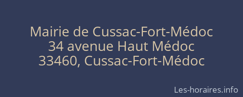 Mairie de Cussac-Fort-Médoc