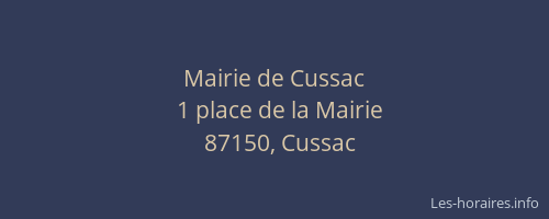 Mairie de Cussac