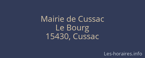 Mairie de Cussac