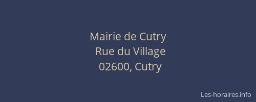 Mairie de Cutry