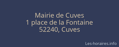 Mairie de Cuves
