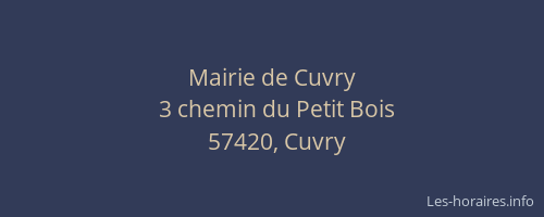 Mairie de Cuvry