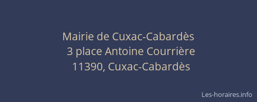 Mairie de Cuxac-Cabardès
