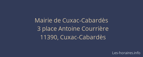 Mairie de Cuxac-Cabard&egrave;s