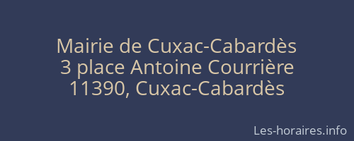 Mairie de Cuxac-Cabardès