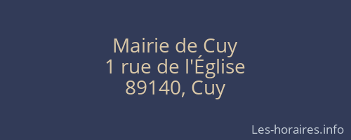 Mairie de Cuy
