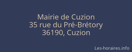 Mairie de Cuzion