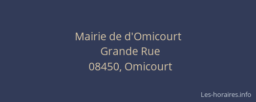 Mairie de d'Omicourt