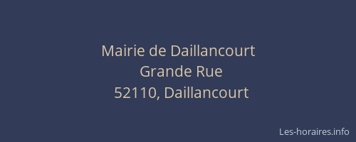 Mairie de Daillancourt