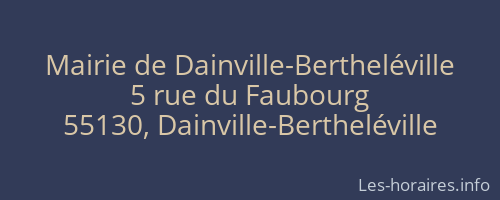 Mairie de Dainville-Bertheléville