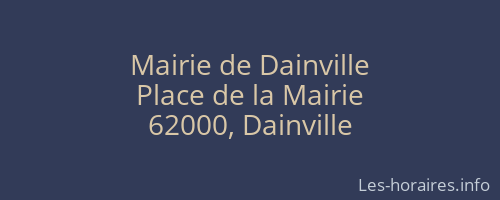 Mairie de Dainville