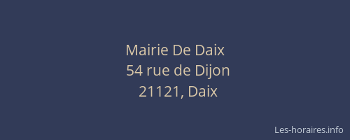 Mairie De Daix