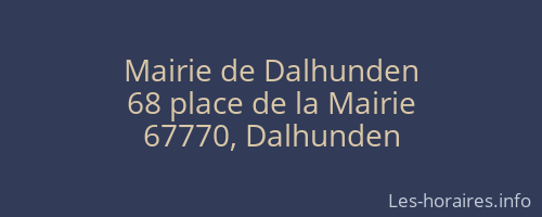 Mairie de Dalhunden